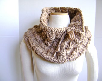 Basket Weave Cowl Knitting PATTERN - Great for the Beginner