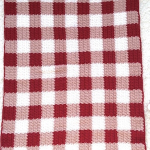 Gingham Blanket Crochet Pattern Easy Pattern For the Beginner or Better Written in American with UK abbreviations image 8