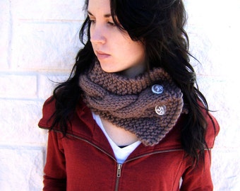 Classic Cabled Cowl PATTERN - Knitted Cowl Pattern for the Beginner - Instant Download