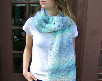 Seaside Shawl Knitting PATTERN - Great for the Beginner