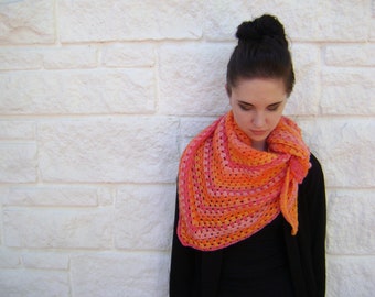 Crochet Pattern for Orange Smoothie Scarf - Easy Quick Pattern for Teen to Woman INSTANT DOWNLOAD