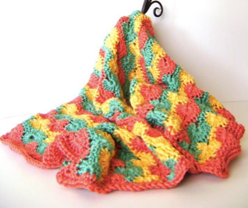 Uptown Stroller Blanket PATTERN Modèle de couverture au crochet image 5