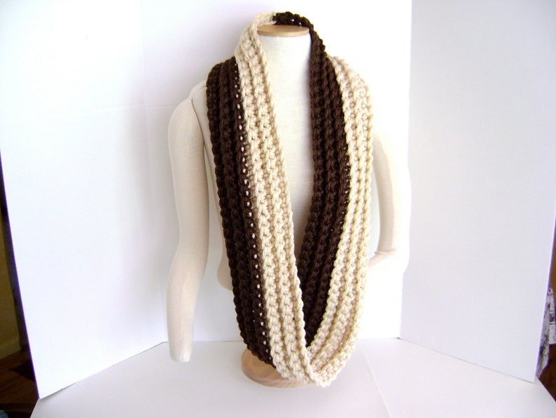 Crochet PATTERN for Chunky Twist Scarf Cowl Great for the Beginner image 5