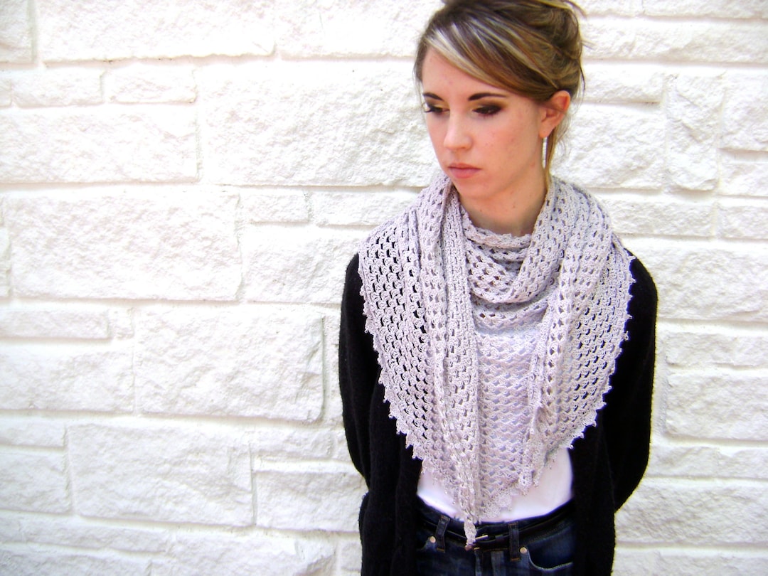 Triangle Shawl or Scarf Pattern- Easy Crochet Pattern for the Advanced ...