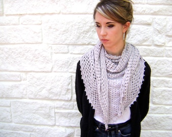 Triangle Shawl or Scarf Pattern- Easy Crochet Pattern for the Advanced Beginner and Beyond