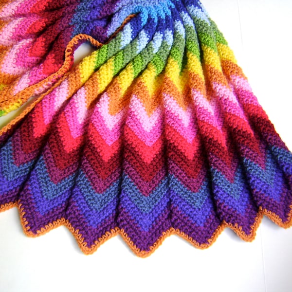 Crochet in Technicolor - Chevron Blanket Pattern - First in a Series of Four -  Crochet Your Own Blanket - Easy Pattern