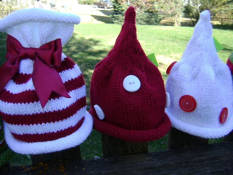 Christmas Hats Collection Pattern Includes all 6 Knitting Patterns Sizes for Newborn to Teens INSTANT DOWNLOAD image 3