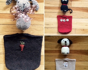 Buddy Buckets Crochet Pattern - for Crochet a Petting Zoo Stuffed Animal Toy