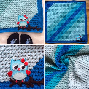 Blue Granny Corner 2 Corner Crochet Blanket and Headband PATTERNS Great Beginner Pattern image 3