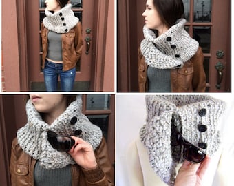 Crocheted Pocket Cowl Pattern - Great For Yourself or As A Gift - INSTANT DOWNLOAD