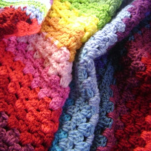 Crochet in Technicolor Granny Blanket Pattern Second in a Series of Four Easy Crochet for the Beginner image 2