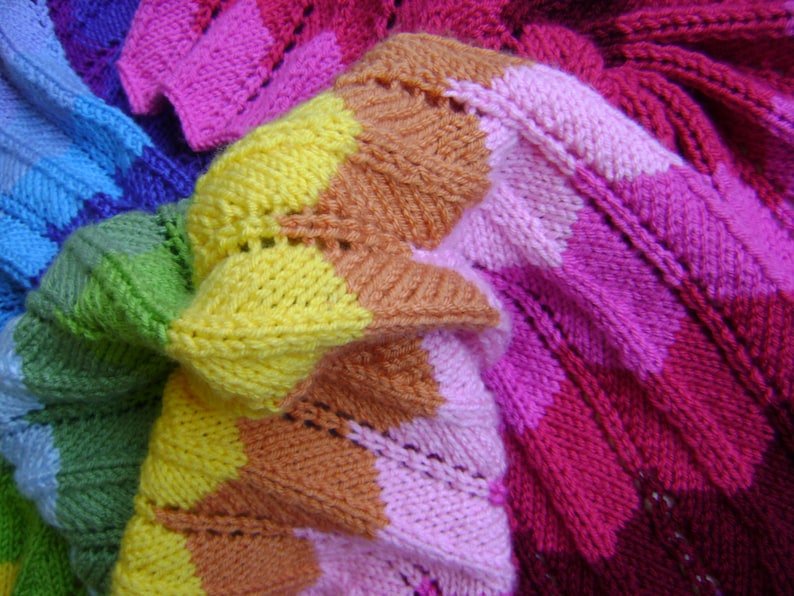 Knitting In Technicolor Make Your Own Chevron Blanket Easy Knitting Pattern image 5