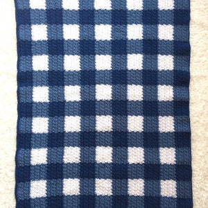 Gingham Blanket Crochet Pattern Easy Pattern For the Beginner or Better Written in American with UK abbreviations image 5