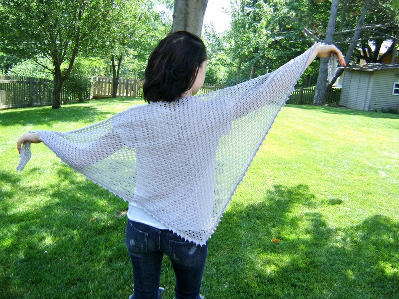 Triangle Shawl or Scarf Pattern Easy Crochet Pattern for the Advanced Beginner and Beyond image 3