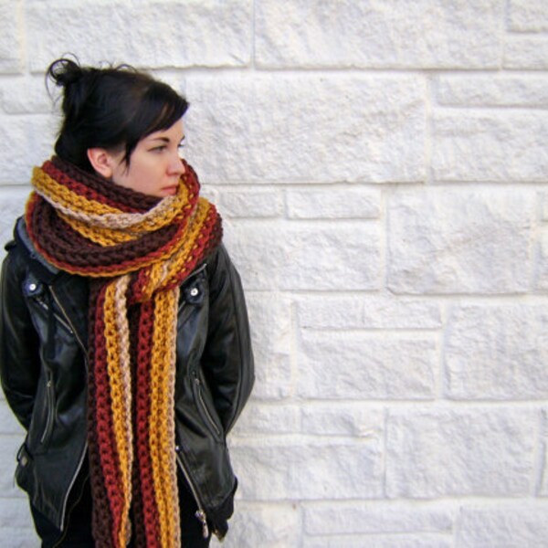 Crochet Scarf PATTERN for Mile Long Scarf Cowl - High End Look - Hand Made Goodness - Instant Download