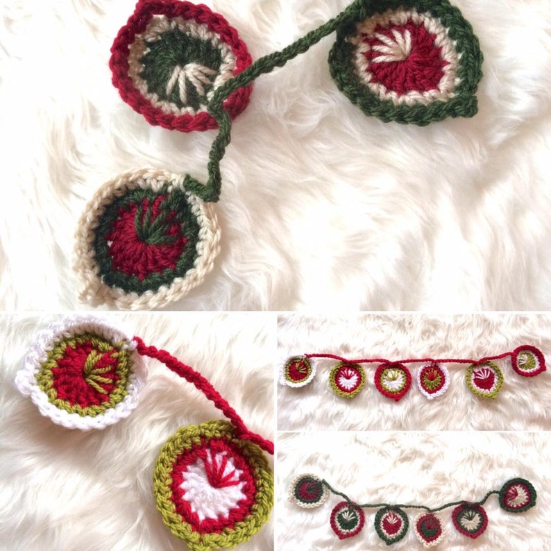 Peacock AND Curly Q's Garlands Crochet PATTERNS Two Patterns for One Price Great for the Beginner image 3
