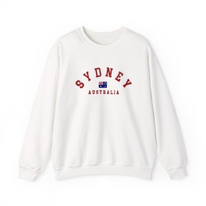 Sydney Australia Travel Sweatshirt: Australian Flag Unisex Pullover