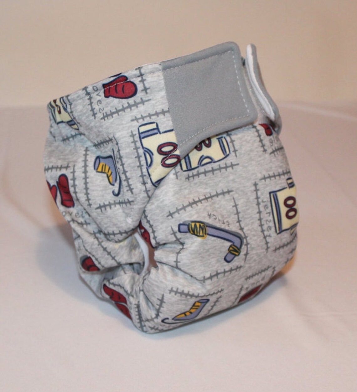 Hockey print all in one cloth diaper Etsy