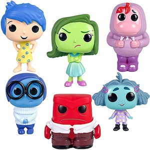 Anime Inside Out 2 POP Figure Action Toys Cartoon Movie Gioia Ansia Rabbia Tristezza Disgusto Paura Modello Pvc Doll Figurine