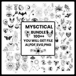 Mystische svg, Hexenfigur svg, himmlische svg, Boho svg, Hexe svg, Tarot svg, Goth svg, gothic svg, spirituelle svg, Cricut Designs, Mondphase svg