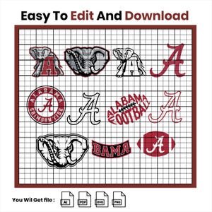 Alabama svg png bündel, Roll Gezeiten svg, Alabama Fußball svg, Alabama Zeichen svg, sofortiger digitaler Download