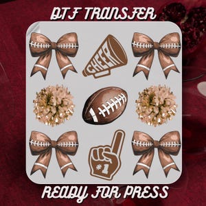 Coquette Bow Cheer Mom Ready To Press, Cherr Mom DTF Transfer, Gift For Mom Shirt Print, Heat Transfer, Mother&#39;s Day Gift, DTF Gansg Sheet