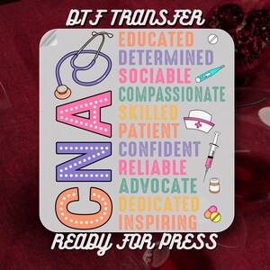 CNA Nurse DTF Transfer,Retro Certified Nursing Assistant DTF, Retro Nurse Life Heat Transfer Shirt dtf, Nursing Assistant Sublimation Design