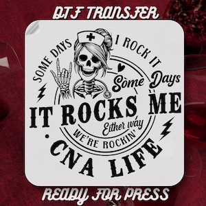 It Rocks Me CNA Life Dtf Transfer, CNA Ready To Press,Nurse Life Apply for Heat Transfer,CNA Nurse Life Dtf, Dtf Gang Sheet,Retro Nurse Life