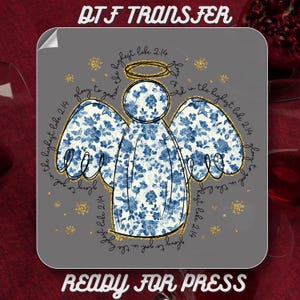 Glory  to God Dtf Transfers,Angel God Jesus Ready To Press,Jesus Christmas DTF Print, God Gift for Family, Bible Heat Transfer,Glitter Faith