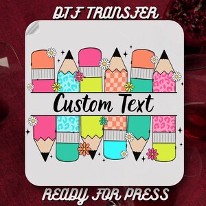 Custom Teacher DTF Transfers,Personalized Teacher Ready to Press,Customized Name Dtf Prints,Custom Heat Transfer,İron On Transfer,Gang Sheet