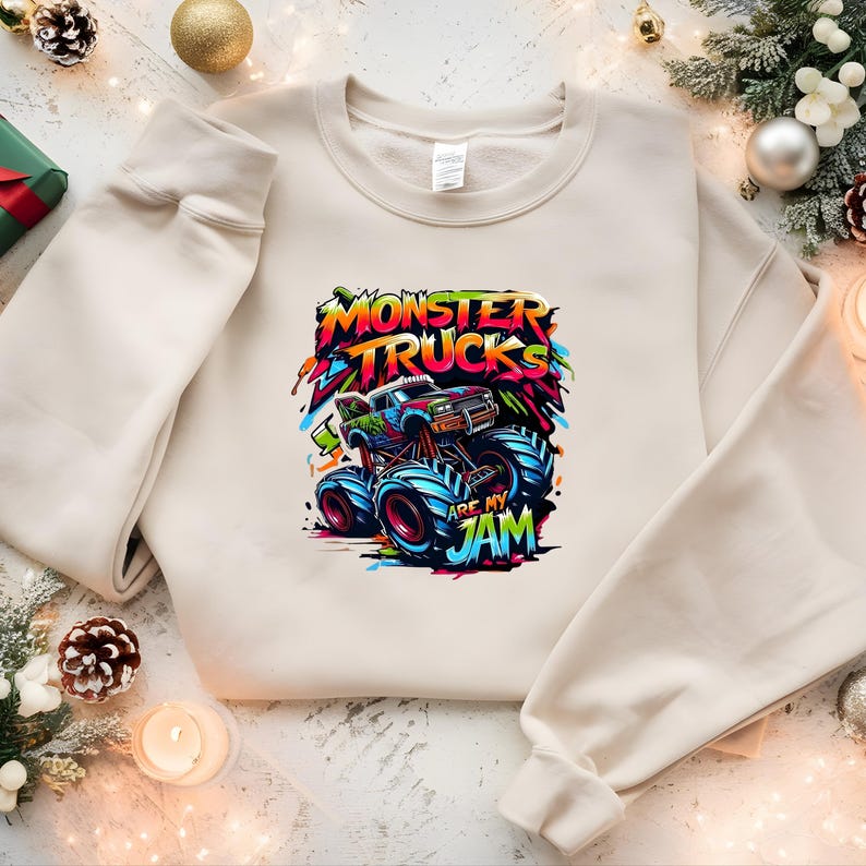 Monster Trucks Are My Jam DTF Transfer,Monster Truck Boy Birthday Ready To Press, Kids Trucks Heat Press,Monster Jam Boy Cars DTF Print bild 6