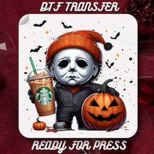 Halloween Horhor Characters DTF Transfer,Fall Vibes Iron on Transfer,Retro Halloween Ready Press,Spooky Season DTF Print,Scary Halloween Dtf