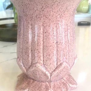 Vintage RED WING POTTERY spräcklig rosa vas Cottage Core Farmhouse