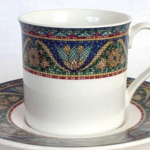 Mikasa San Marco DX006 Cup/Mug & Saucer Set ~ Ultra Cream Bone China ~ Retired Pattern