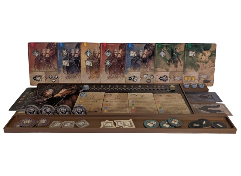 The Witcher: Path of Destiny – 3D-utskrivet spelarbräde – Kort- och tokenorganisatör bild 2