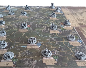 The Witcher Old World brädspelsuppgradering - 19 lyxiga 3D-utskrivna platsminiatyrer - omålad terränguppsättning