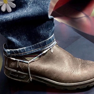 Customizable Beaded Boot Chains with Charms, Sea Glass, shells, and Gemstones.