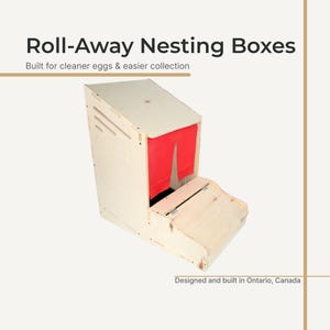 Wooden Rollaway Nesting Box for Chickens – Easy Clean Egg Collection
