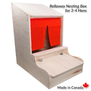 Wooden Rollaway Nesting Box for Chickens – Clean Egg Collection for 3–4 Hens | Easy to Assemble Coop Upgrade