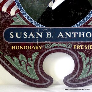 Susan B. Anthony Portrait Hand Painted Wooden Sign image 4