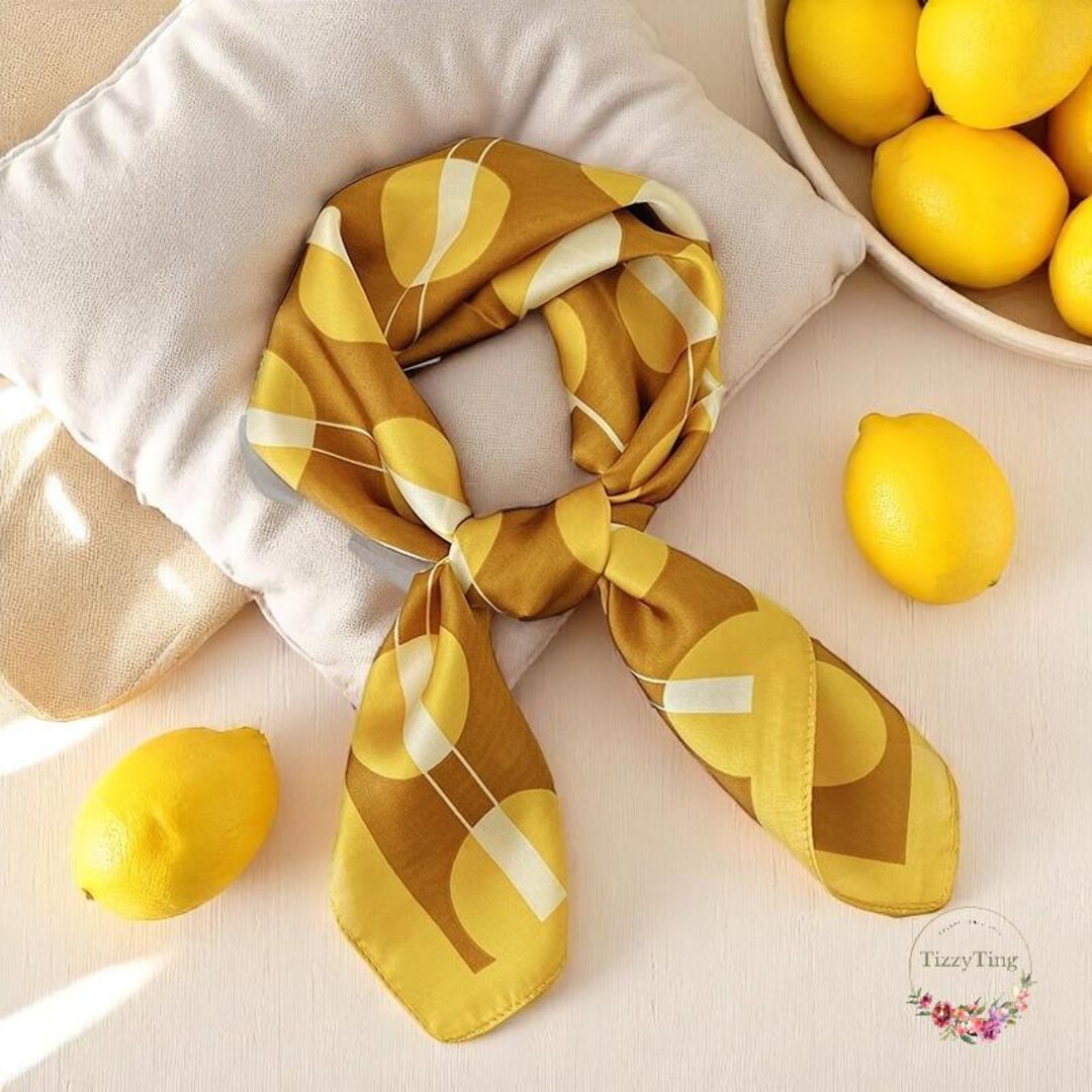 Polka Dot Silk Scarf: Korean Retro Style Spring Summer Accessory - Etsy