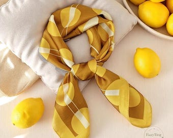 Polka Dot Silk Scarf: Korean Retro Style Spring Summer Accessory