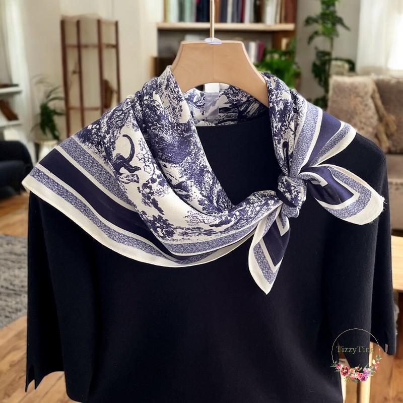Foulard fin liberty coton & soie- jaune moutarde