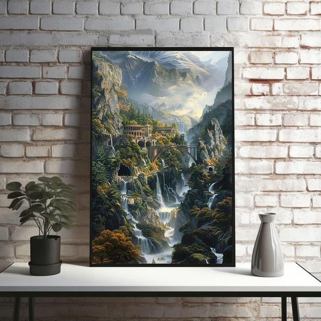 Lord of the Rings Print: Rivendell Art Poster (digital Download) - Etsy