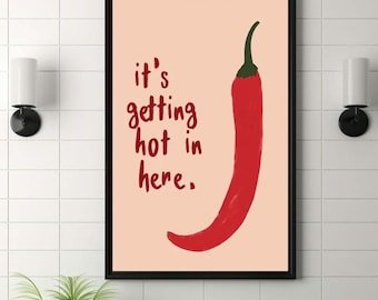 Chili Peppers Kitchen Poster: Kultige Retro Food Art zum ausdrucken (Digitaler Download)
