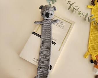 Crochet Panda Bookmark, Handmade Cotton Yarn, Animal Reading Accessory