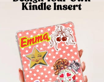 Custom Kindle Insert Design, Personalized Bookish Gift, Made-to-Order Digital PDF File