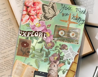 Vintage Nature Kindle Case Insert: Retro Collage Cover (PDF)