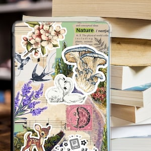 Nature Aesthetic Kindle Insert • Vintage Botanical Aesthetic • Cottagecore Kindle Screen Decor