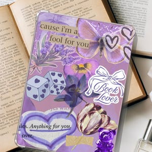 Purple Collage Kindle Insert – Aesthetic Book Lover Accessory (Digital Download)